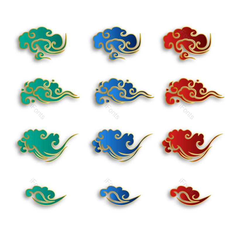 祥云图片,节日元素,中国风PNG,素材免抠素材